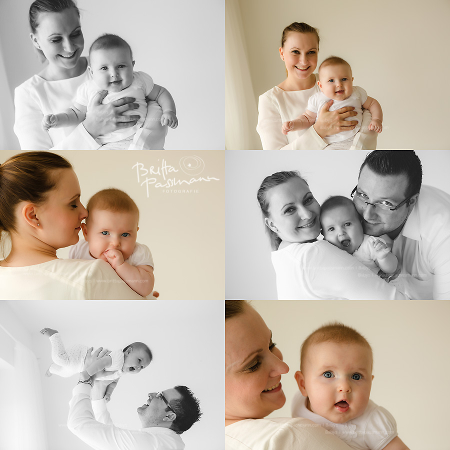 Babyfotos mit Eltern im Fotostudio in Dortmund