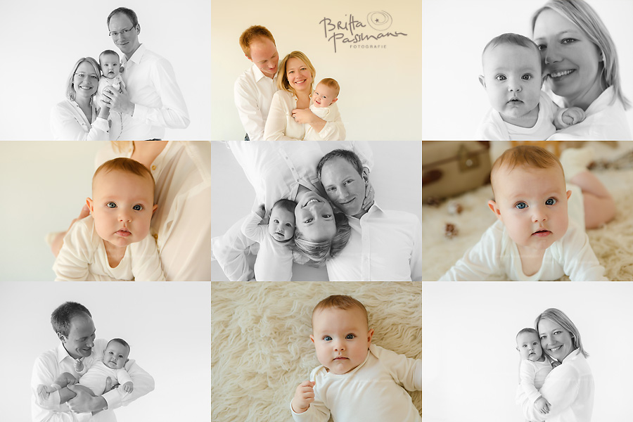 Moderne Familienfotos zu Weihanchten