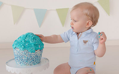 Happy first Birthday!  Fotoshooting zum ersten Geburtstag mit Lias | Cakesmash in Dortmund