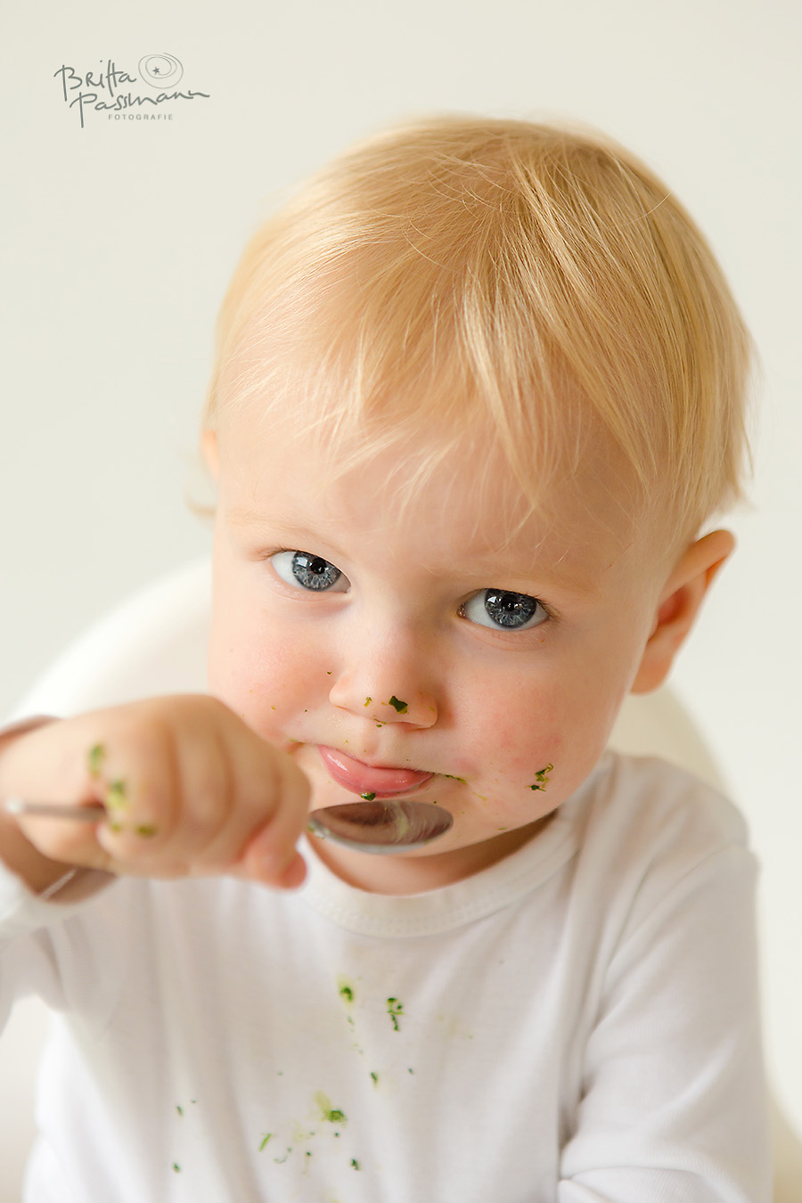Babyfotos Dortmund Fotoshooting Kinderfotos Bochum alleine Essen Spinat Spaghetti_007