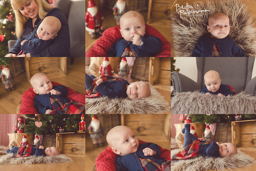 Babyfotos im Fotostudio Weihnachten