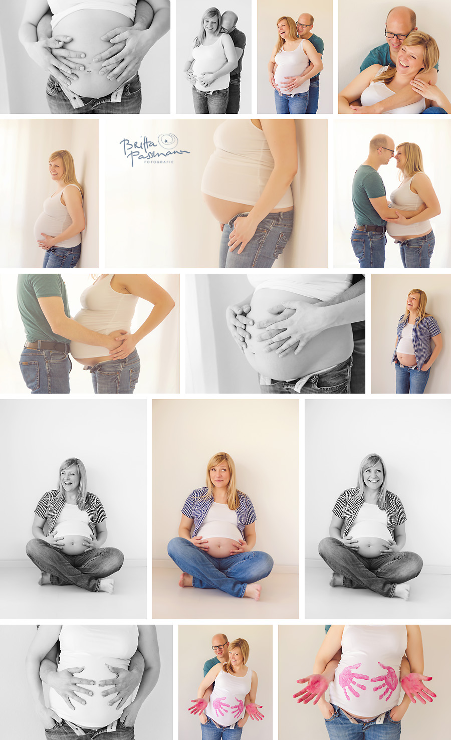 Babybauchfotografie im Fotostudio in Dortmund