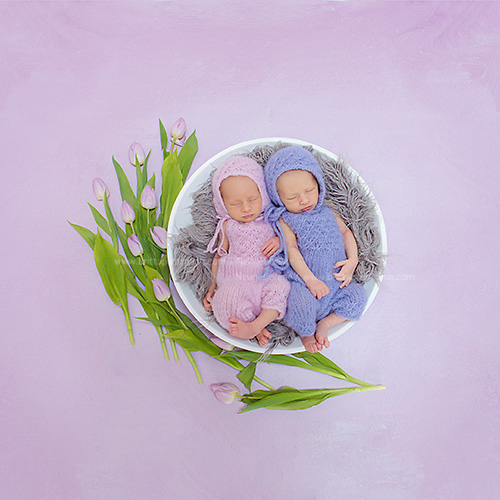 Zwillinge – Fotoshooting mit neugeborenen Mädchen in Dortmund