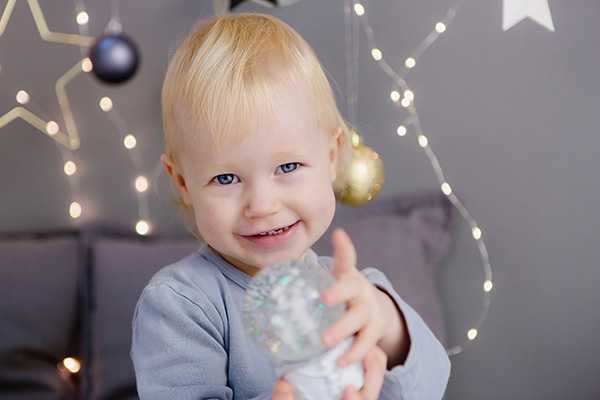 Kinderfotos zu Weihnachten