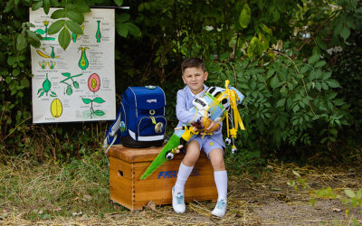 Fotoshooting zur Einschulung und Meilensteinkarten für die Grundschulzeit